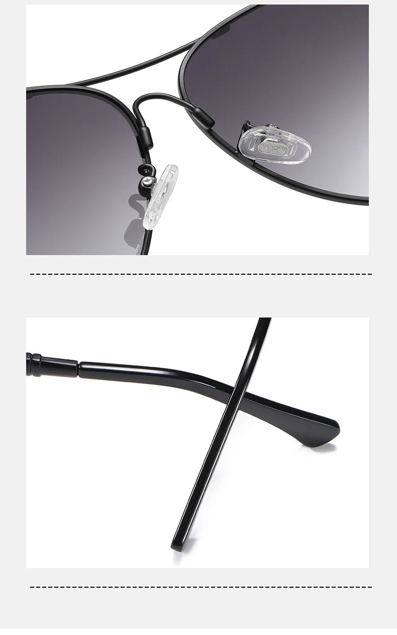 Classic Aviator Sunglasses Polarized UV400 Mirrored Gradient Lenses
