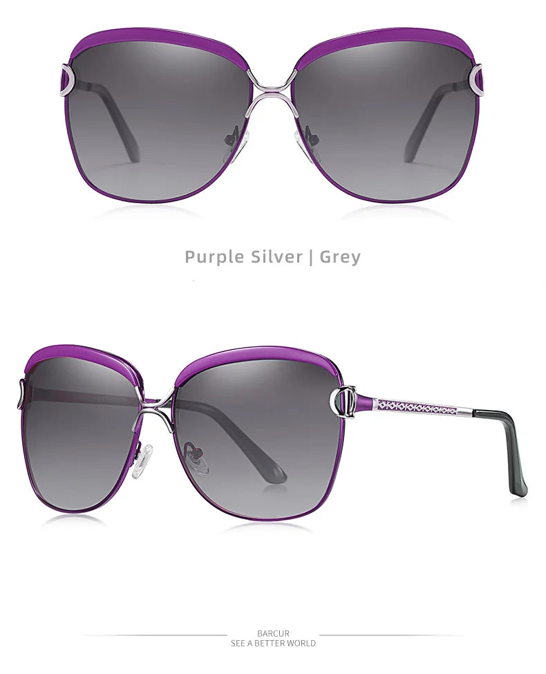 Stylish Aviator Sunglasses Polarized UV400 Mirrored Lenses Gradient Lenses