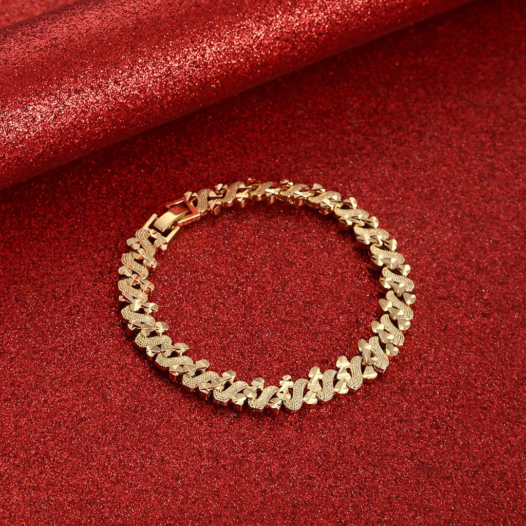 Luxus-Armreif „Herzgold“ – 24K vergoldet, Unisex