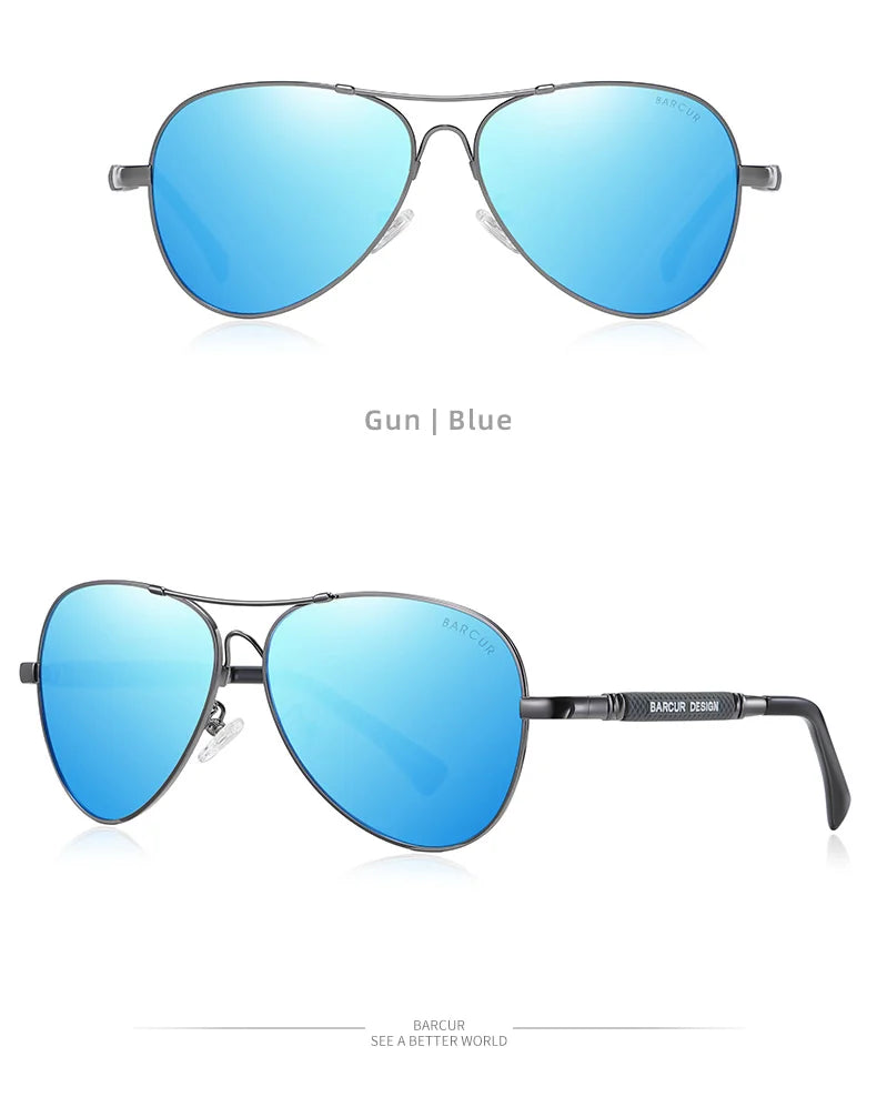 Classic Aviator Sunglasses Polarized UV400 Mirrored Gradient Lenses