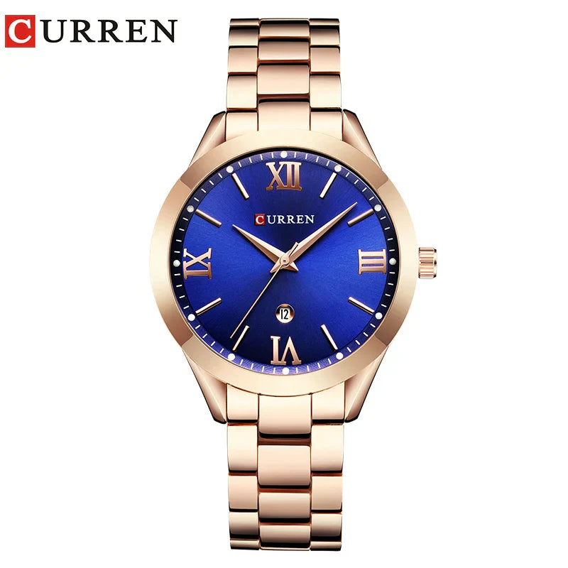 Minimalistische Damen Armbanduhr Edelstahl Analog Quarz