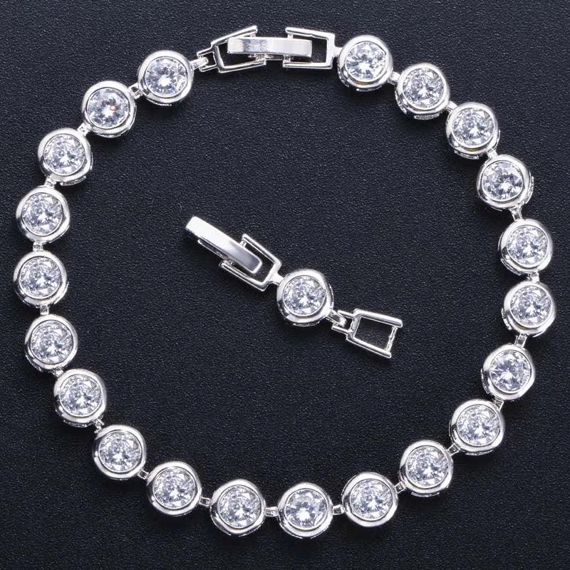 ThreeGraces Kristall Armband Damen – Lila Zirkonia Schmuck Geschenk