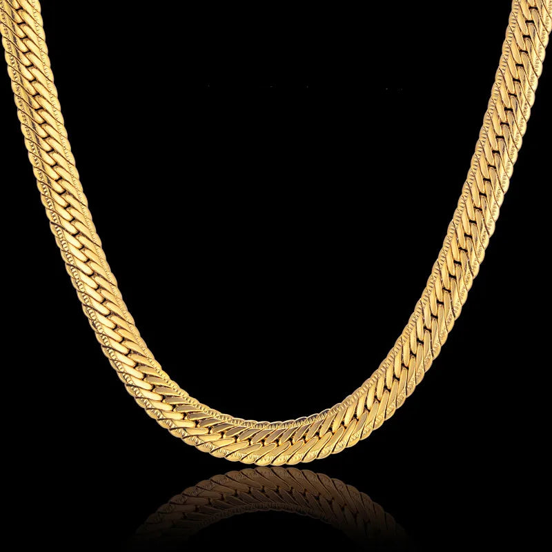 Hip Hop Goldkette für Herren – 8mm Curb Design
