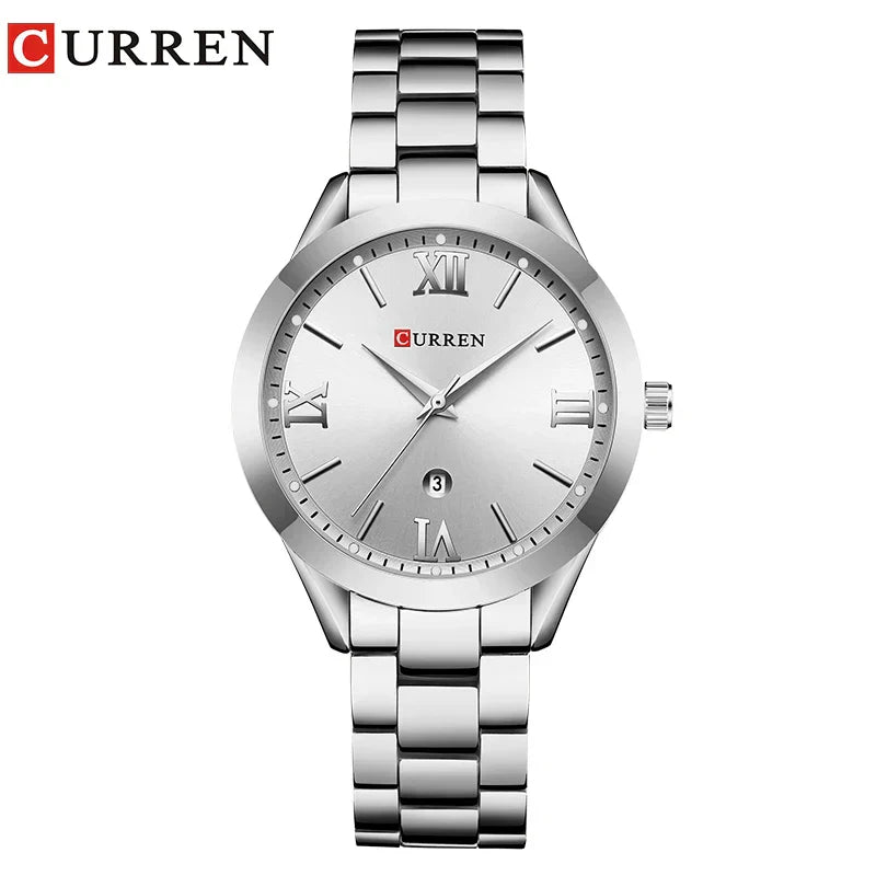 Minimalistische Damen Armbanduhr Edelstahl Analog Quarz