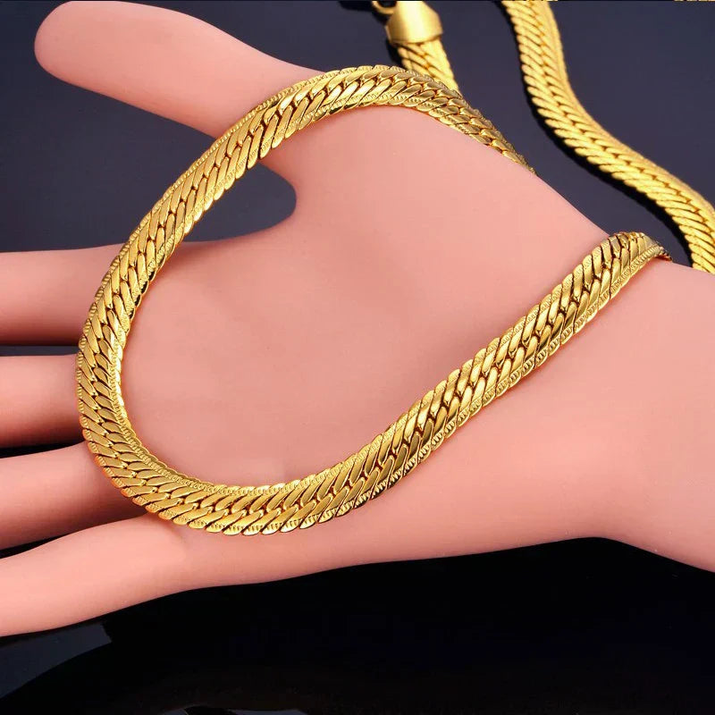 Hip Hop Goldkette für Herren – 8mm Curb Design