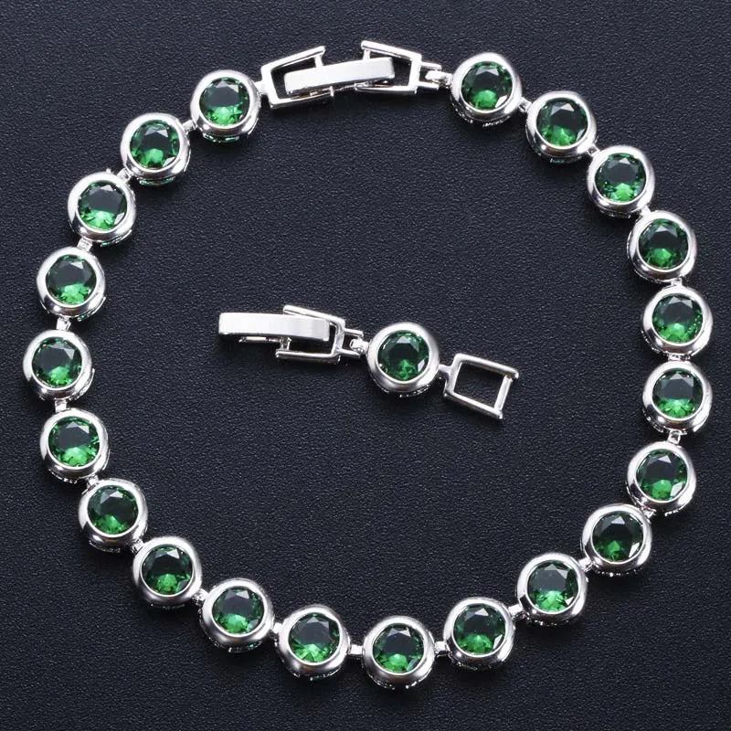 ThreeGraces Kristall Armband Damen – Lila Zirkonia Schmuck Geschenk