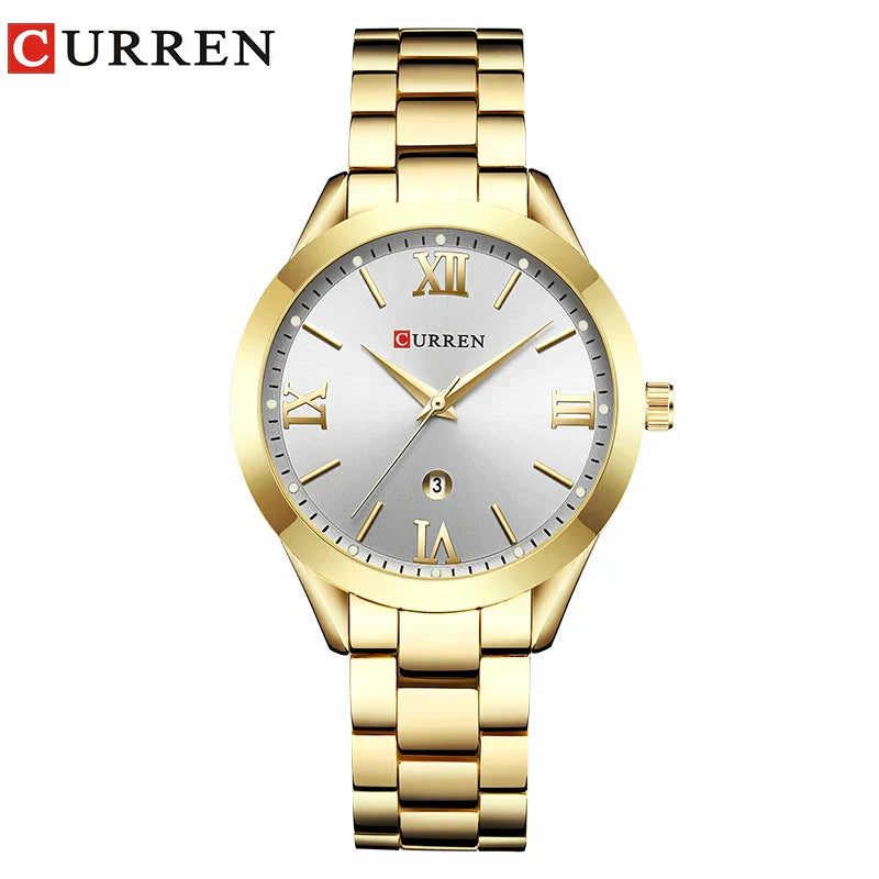 Minimalistische Damen Armbanduhr Edelstahl Analog Quarz