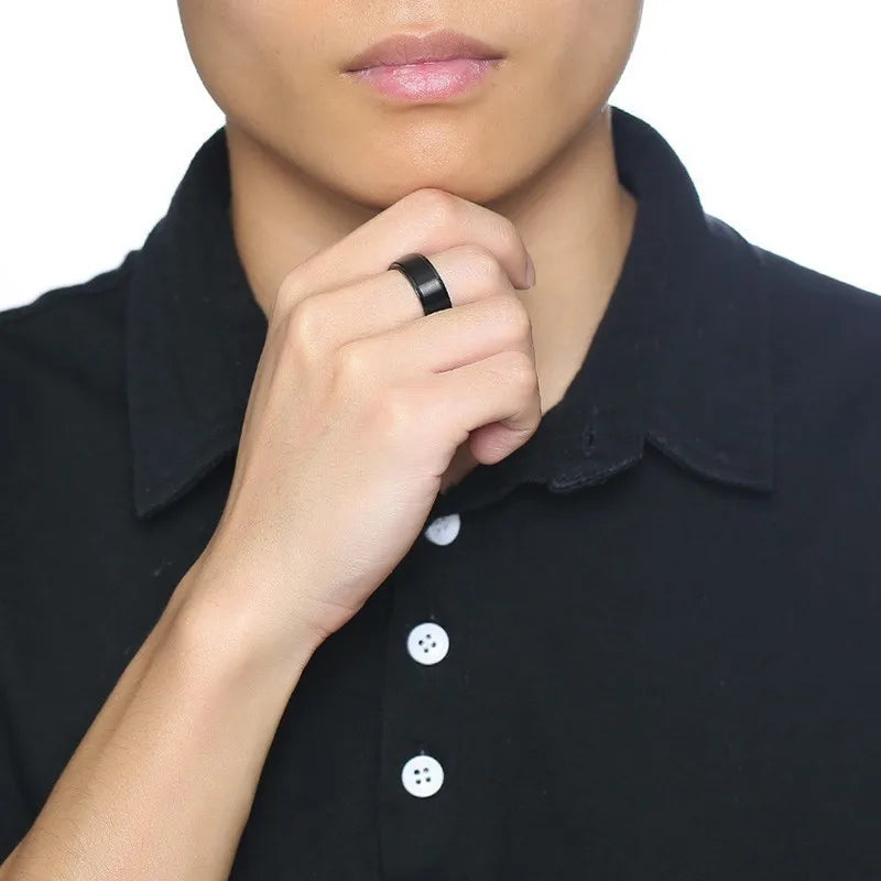 VNOX Spinner Ring für Herren – Drehbarer Edelstahlring 6 mm / 8 mm, Klassischer Stress-Release Ring