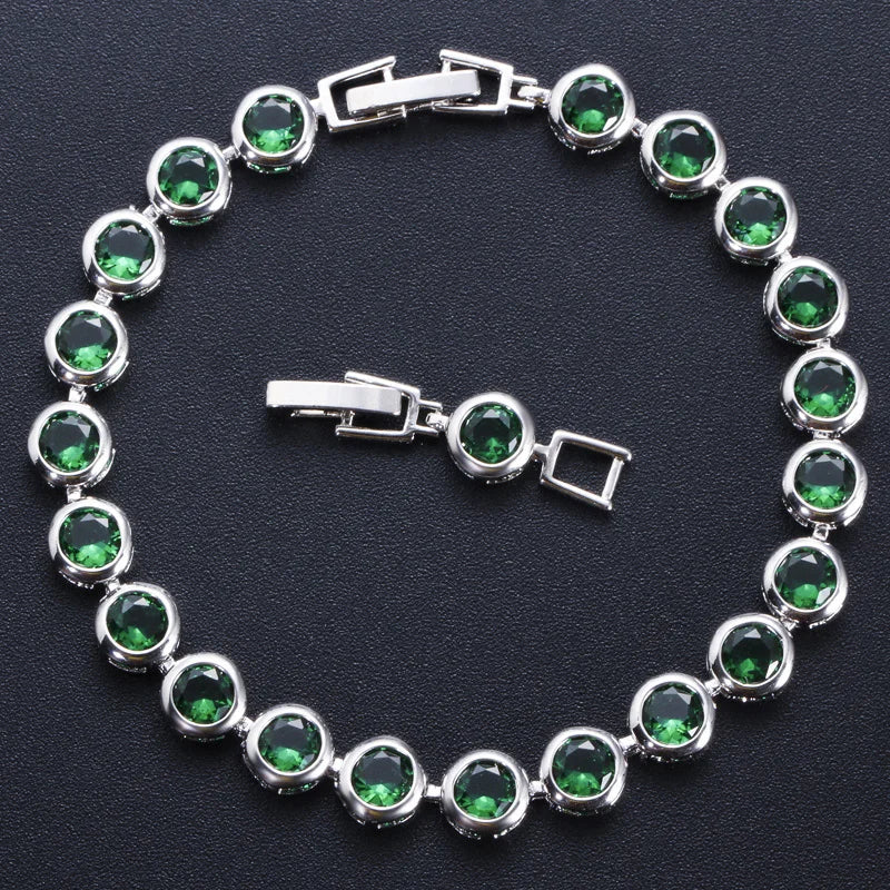 ThreeGraces Kristall Armband Damen – Lila Zirkonia Schmuck Geschenk