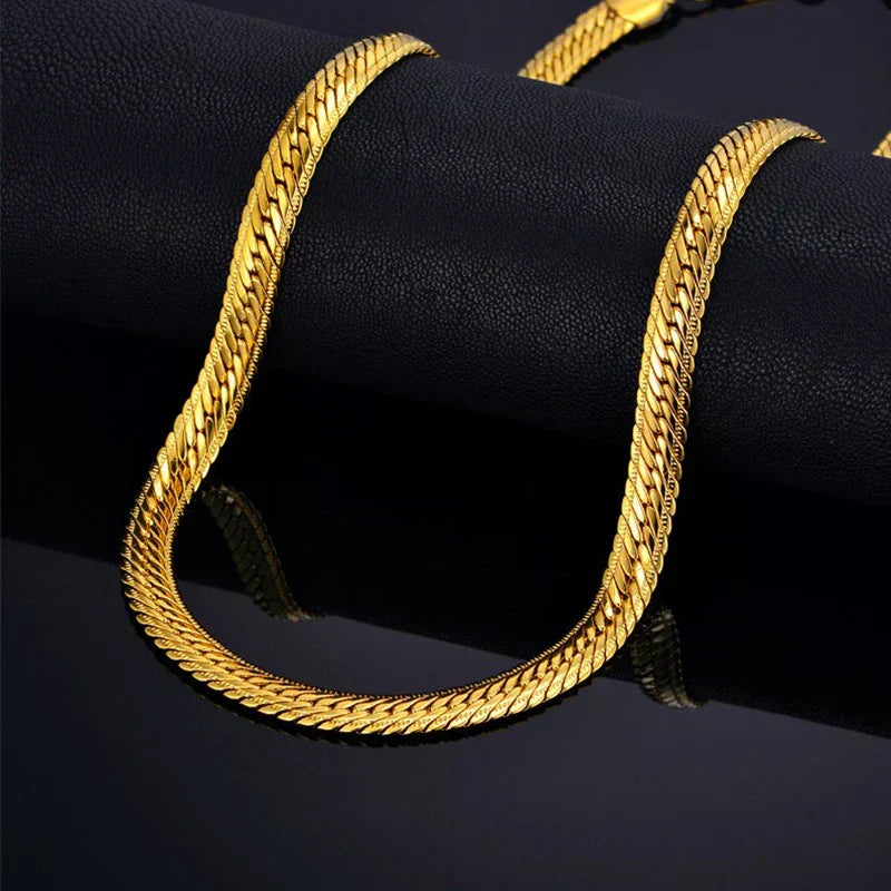 Hip Hop Goldkette für Herren – 8mm Curb Design