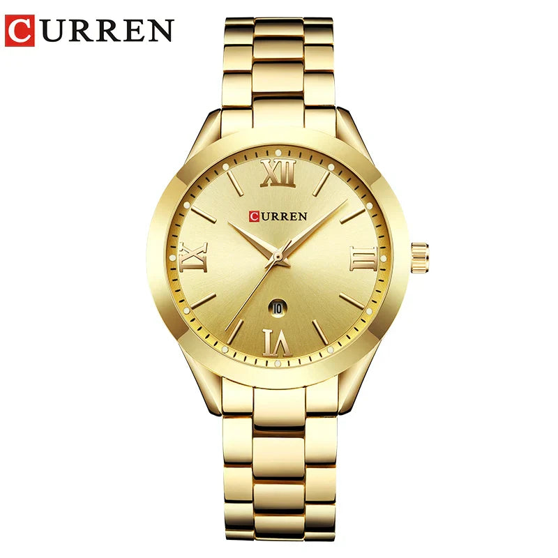 Minimalistische Damen Armbanduhr Edelstahl Analog Quarz