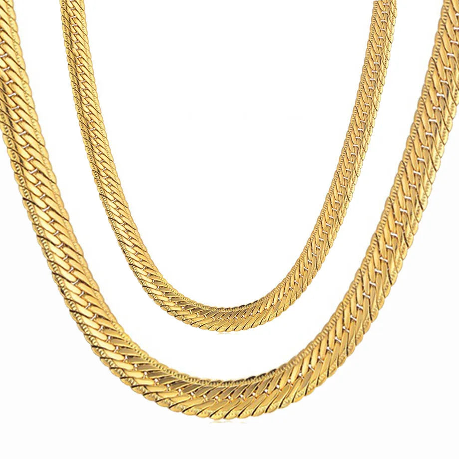 Hip Hop Goldkette für Herren – 8mm Curb Design