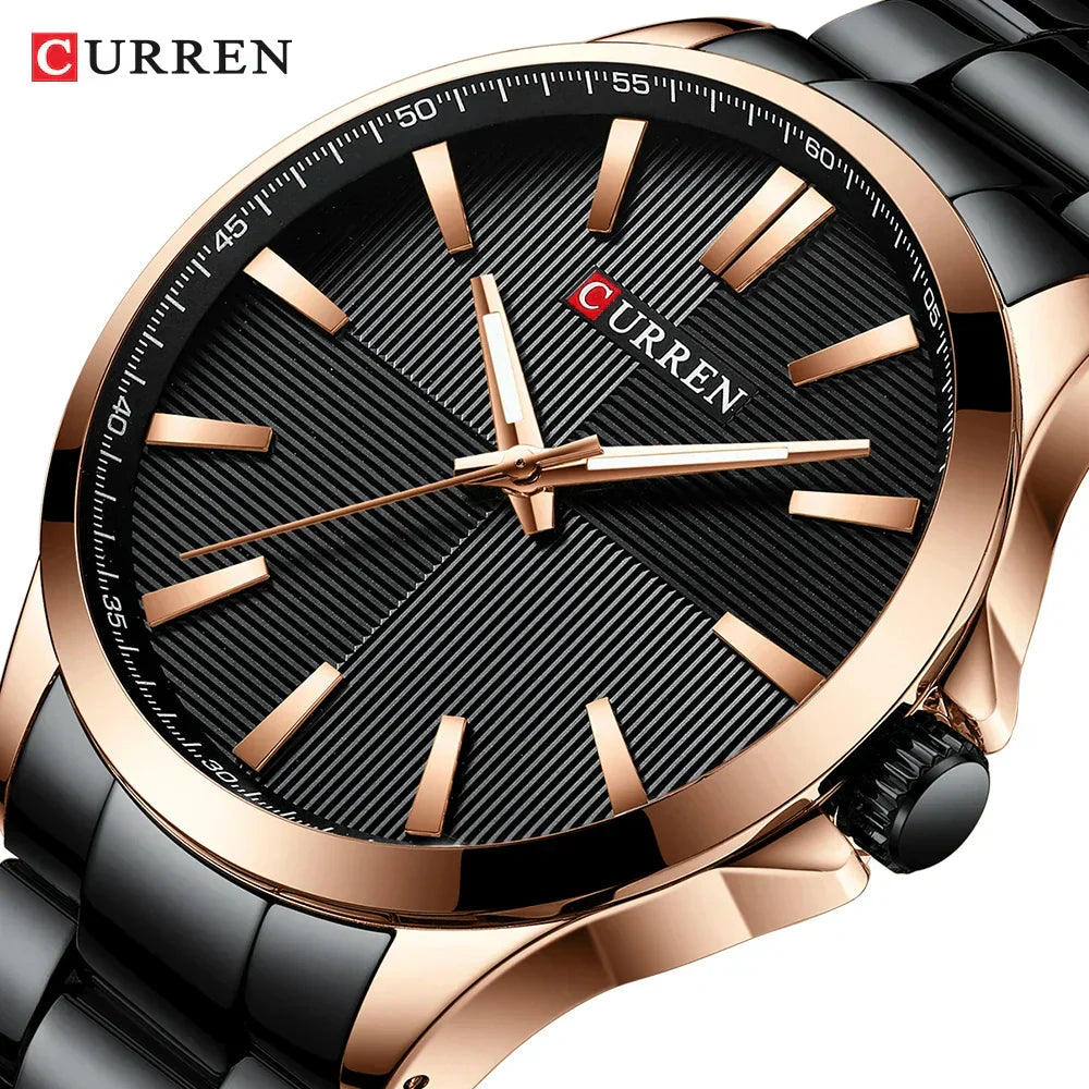 Herren Armbanduhr – Edelstahl Mesh Quarz-Uhr | Business & Freizeit | 3ATM Wasserdicht