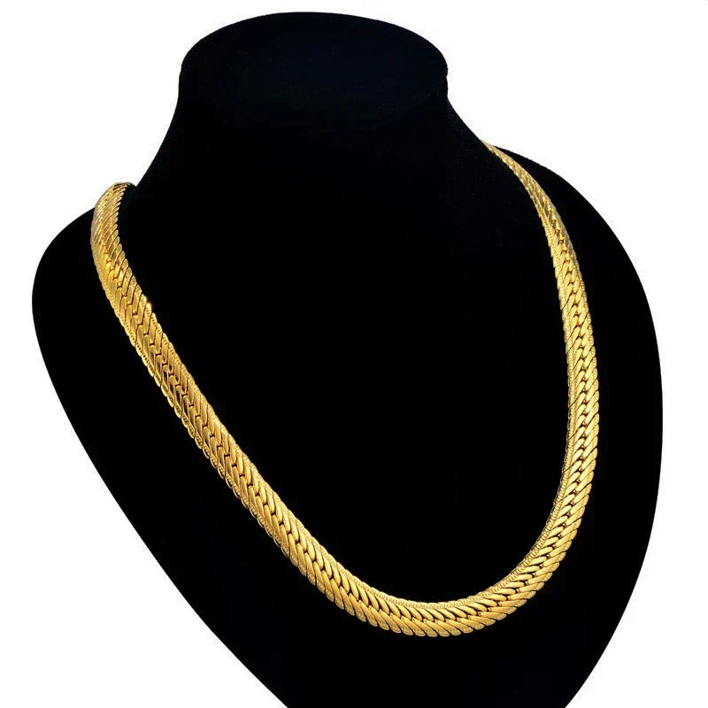 Hip Hop Goldkette für Herren – 8mm Curb Design