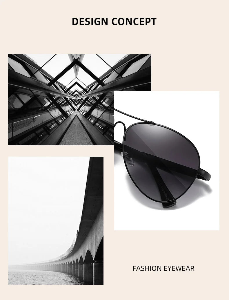 Classic Aviator Sunglasses Polarized UV400 Mirrored Gradient Lenses