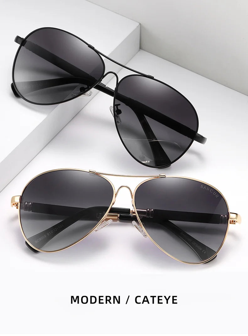 Classic Aviator Sunglasses Polarized UV400 Mirrored Gradient Lenses