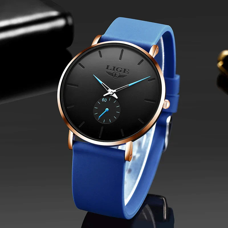 Minimalistische Damen Armbanduhr Edelstahl Analog Quarz wasserbeständig