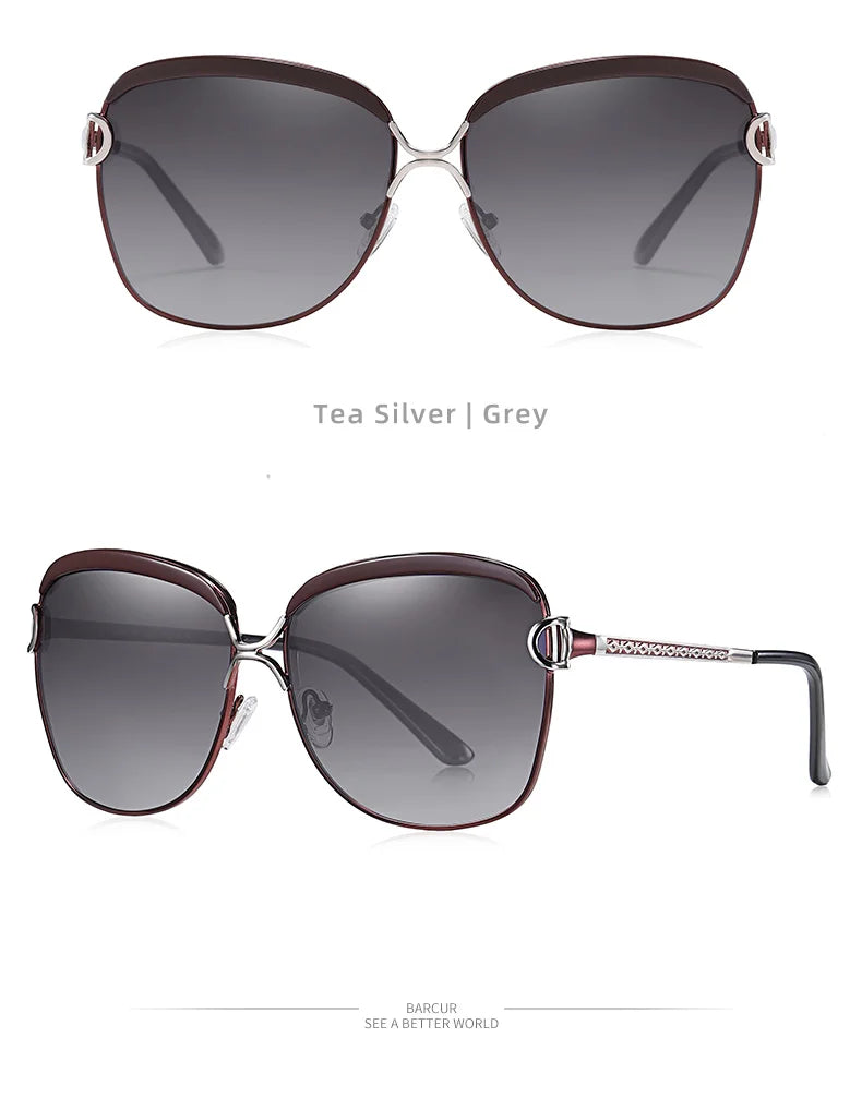 Stylish Aviator Sunglasses Polarized UV400 Mirrored Lenses Gradient Lenses