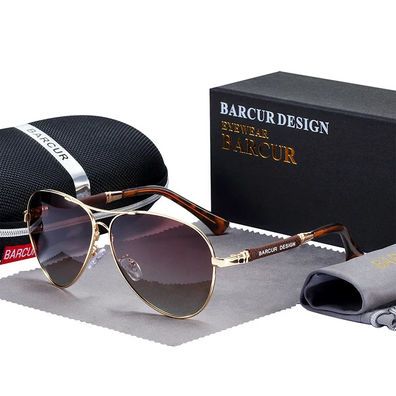 Classic Aviator Sunglasses Polarized UV400 Mirrored Gradient Lenses
