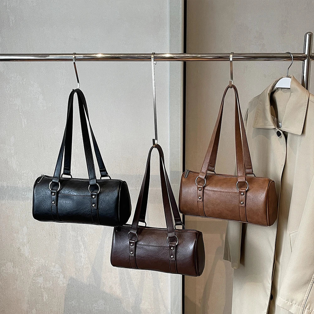 Trendige Crossbody Handtasche Lederoptik
