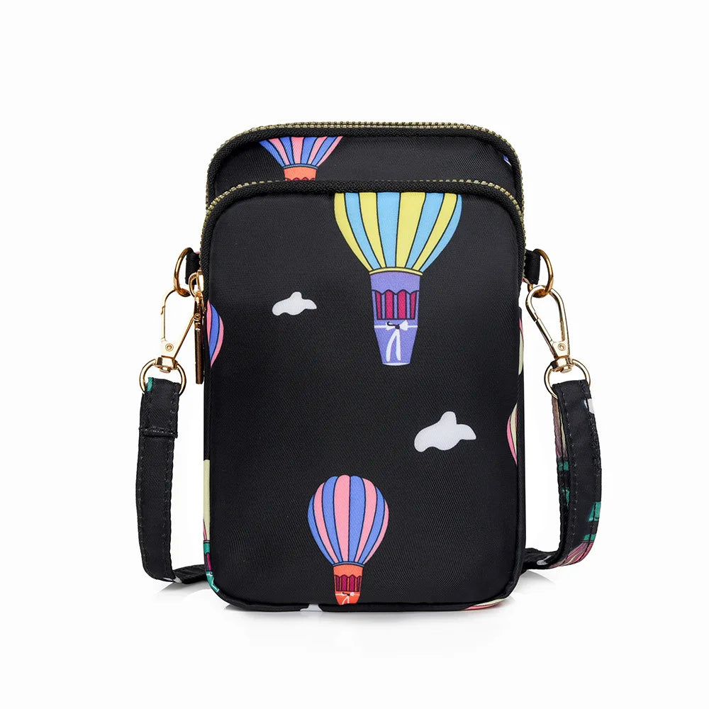 Kompakte Crossbody Handtasche Lederoptik mit Reißverschluss mit