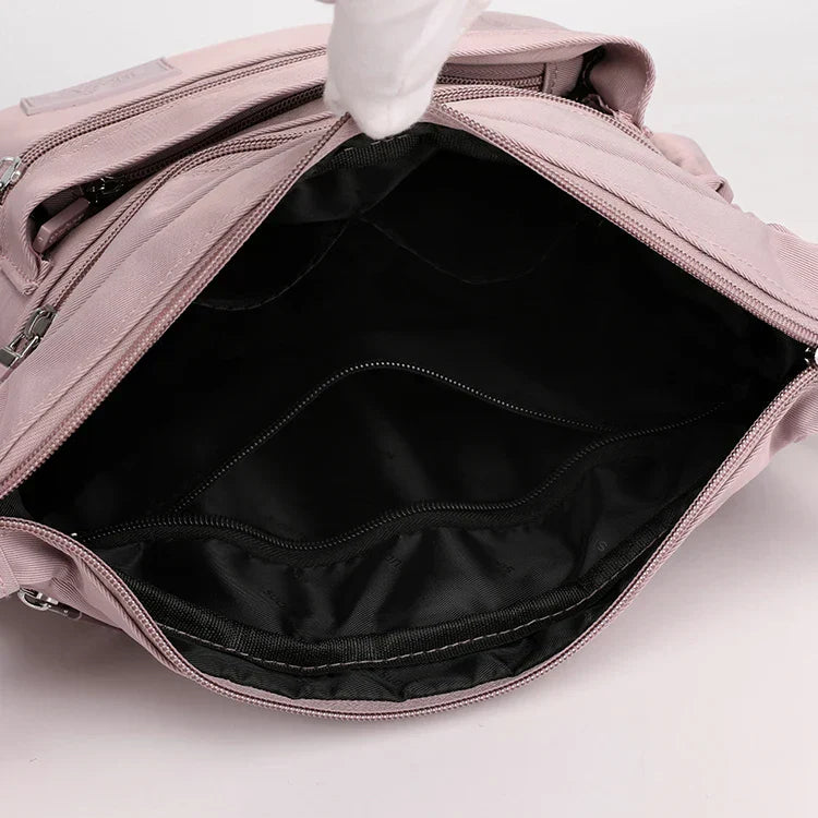 Robust Nylon Crossbody Bag with Zipper and