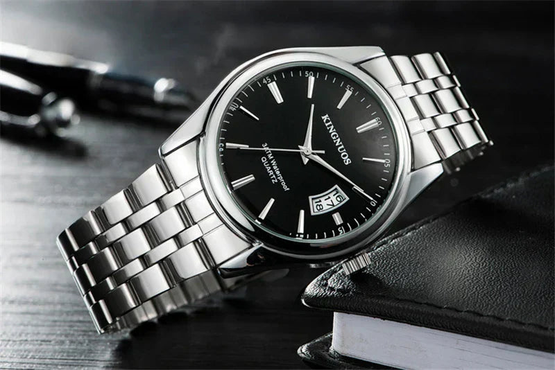 Luxus Herren-Armbanduhr 2022 – Edelstahlband, Wasserdicht, Business Uhren für Männer | Relogio Masculino