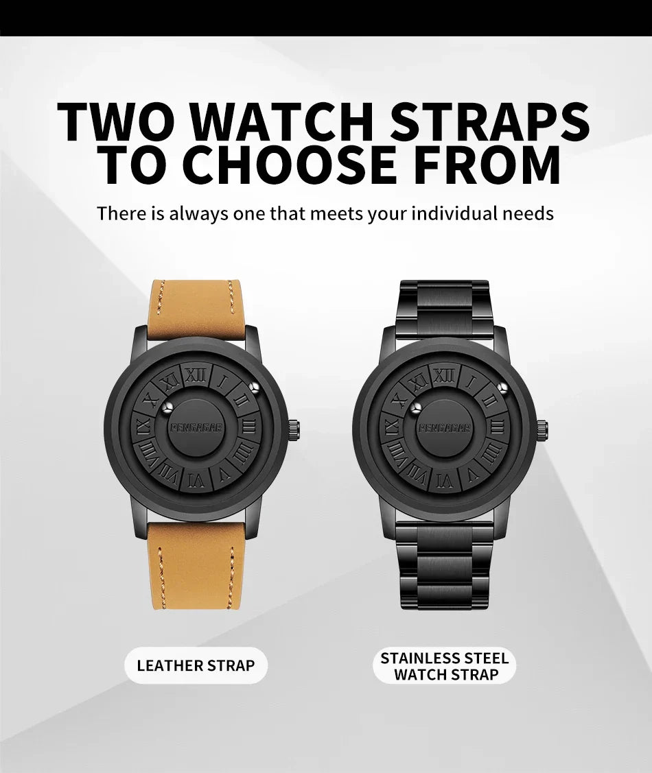 2024 New Luxury Quartz Watch for Men – Creative Scroll Hands, Magnetic Wrist Watch, Relogio Masculino