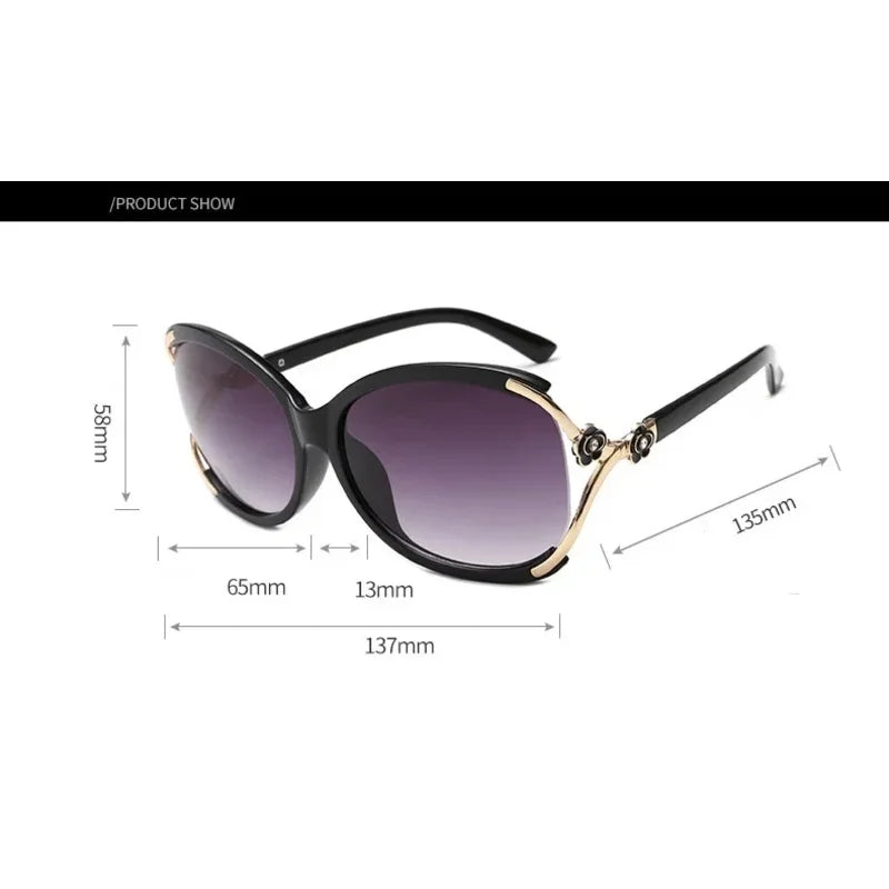 Sportliche Sonnenbrille Cat-Eye PC UV400 Spiegelglas Verlaufsglas
