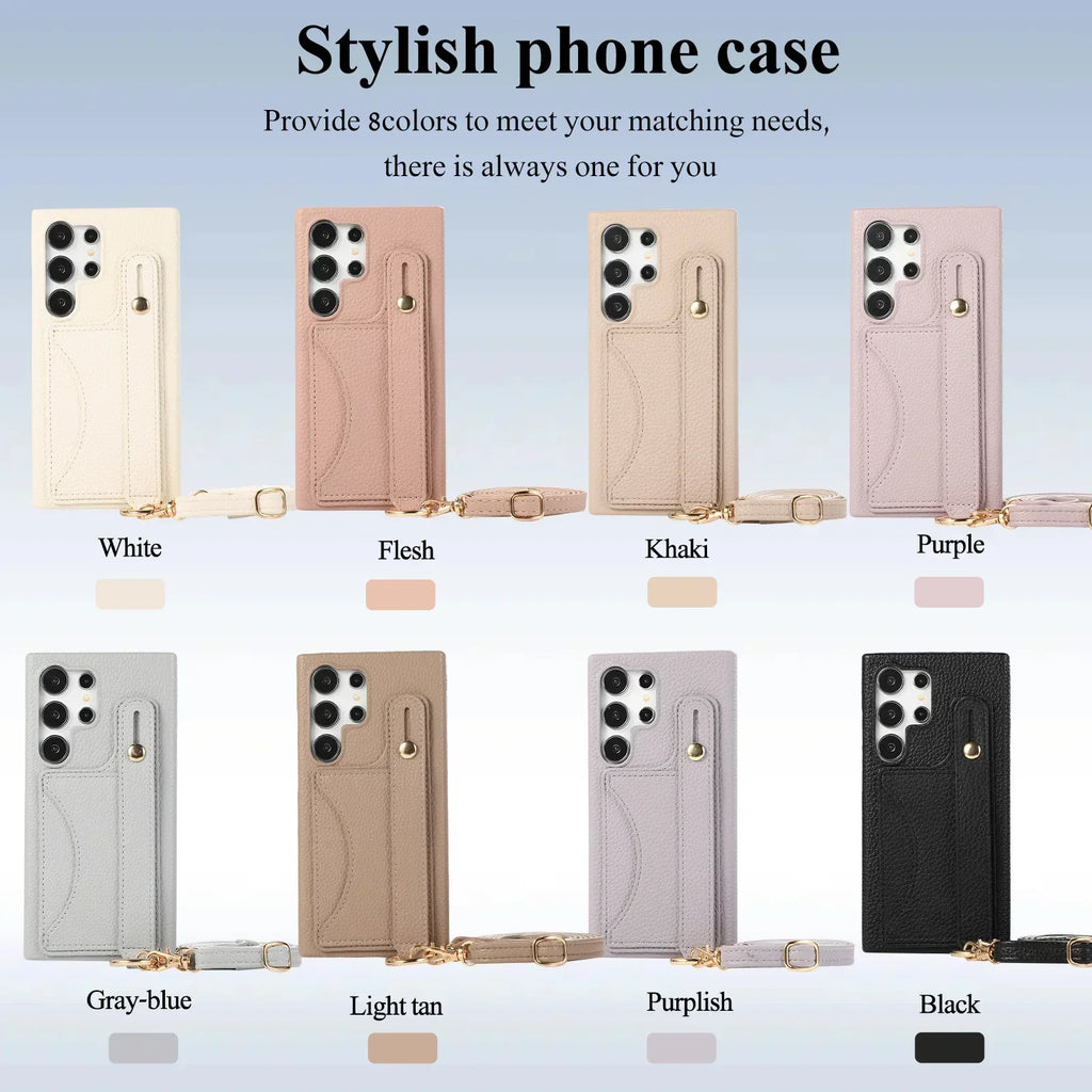 Elegant phone case with zipper