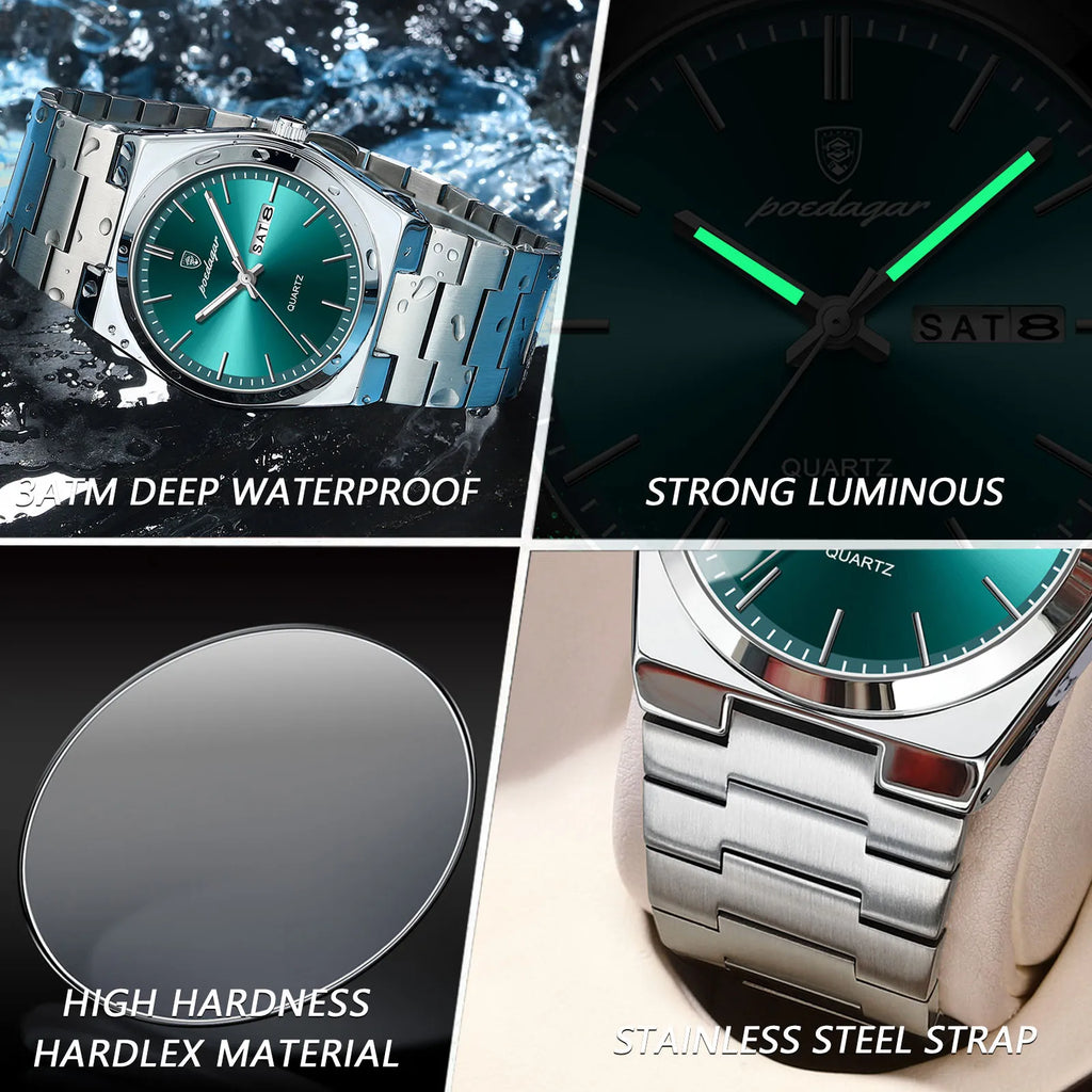POEDAGAR Luxury Sport Quartz Men's Wristwatch
