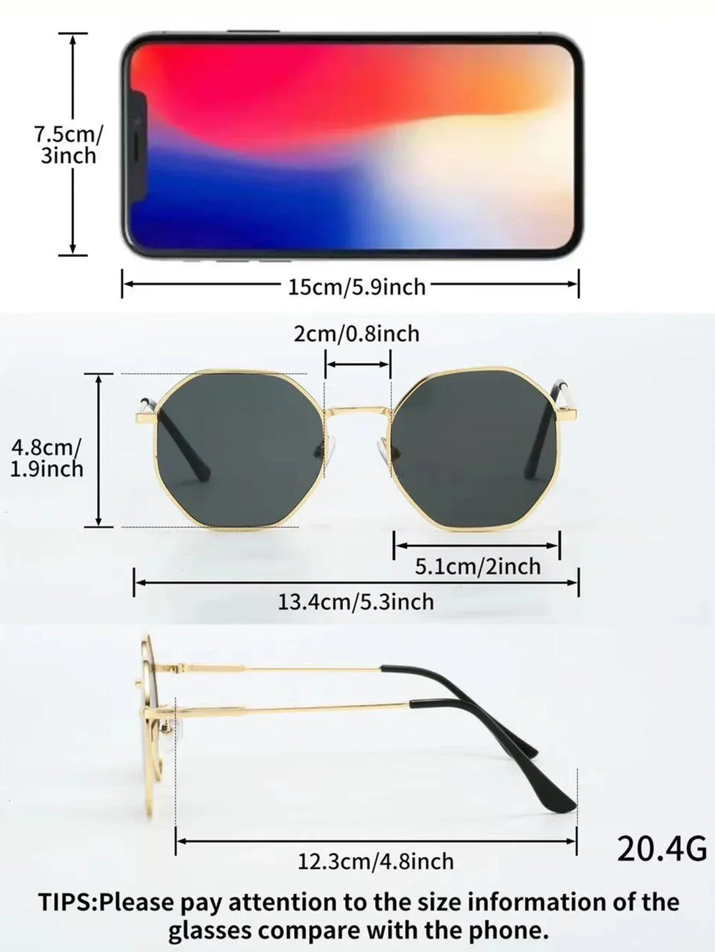 Elegante Sonnenbrille Metall UV400