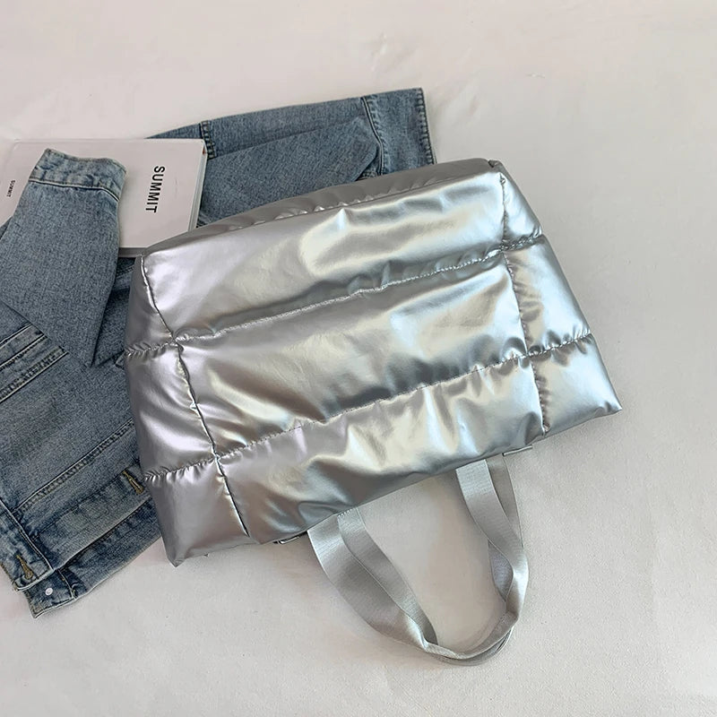 Kompakte Shopper Nylon mit Reißverschluss mit Innenfächern