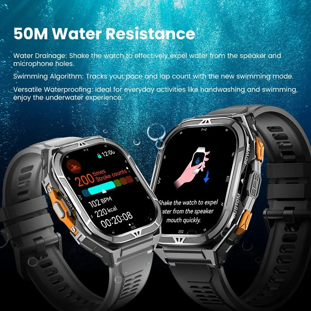 GPS Smart Watch Men 1.96-inch HD AMOLED