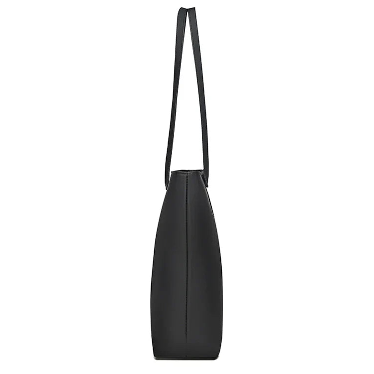 Stylish Nylon Shopper with Zipper and Interior Pockets