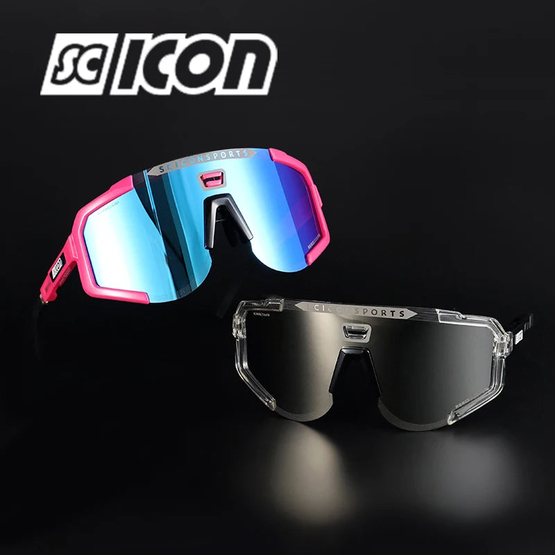 SCICON AEROSCOPE Cycling Glasses - Photochromatic Sports Sunglasses with UV400 for Road Bike & MTB