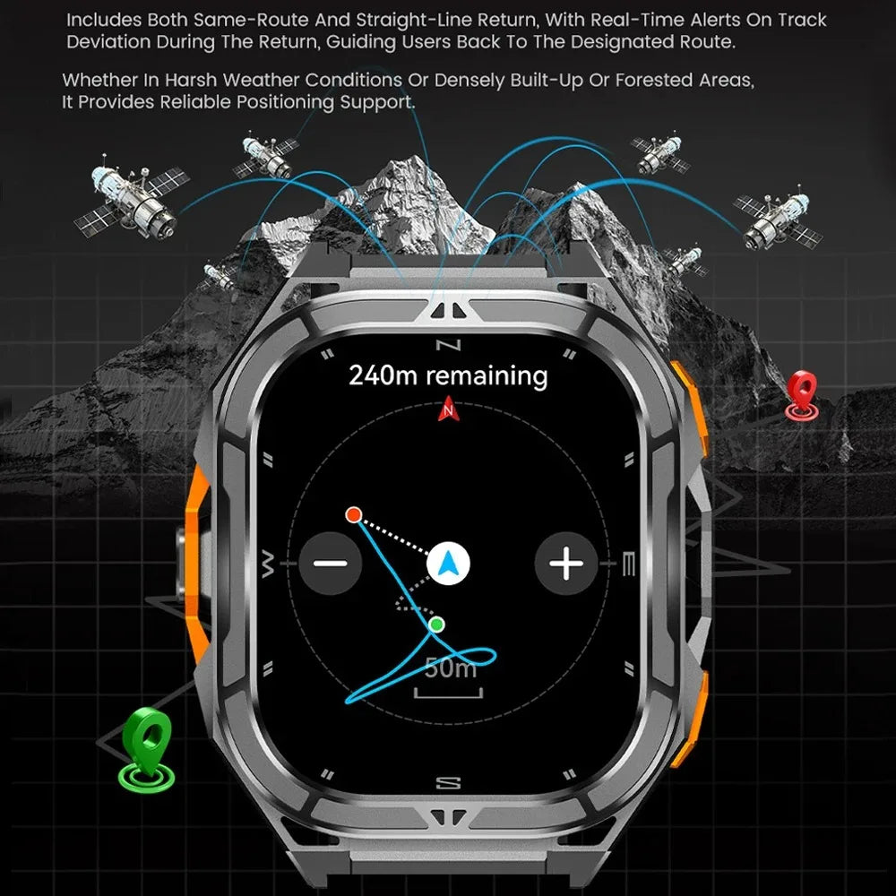 GPS Smart Watch Men 1.96-inch HD AMOLED