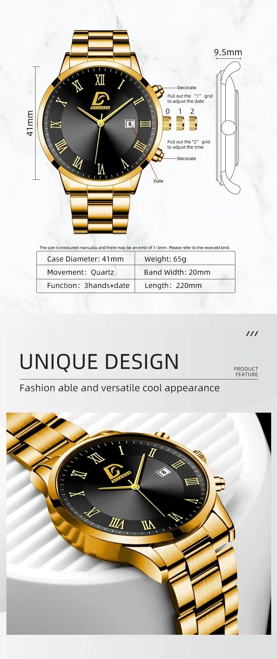 Luxury Men's Wristwatch – Minimalist & Elegant.
