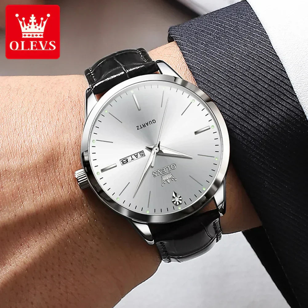 OLEVS 2935 Herren Uhr Dual Calendar