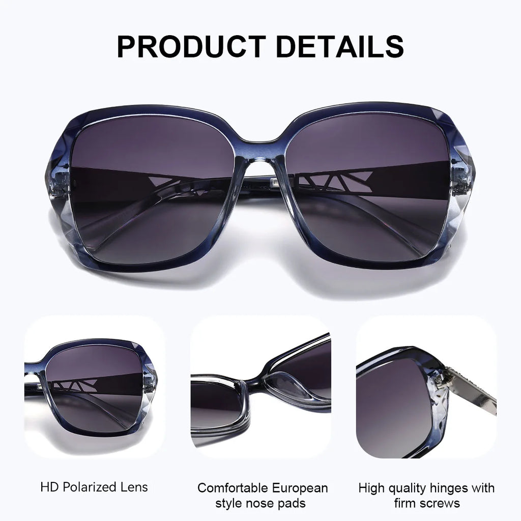 Elegant Sunglasses PC Polarized UV400 Mirror Lens