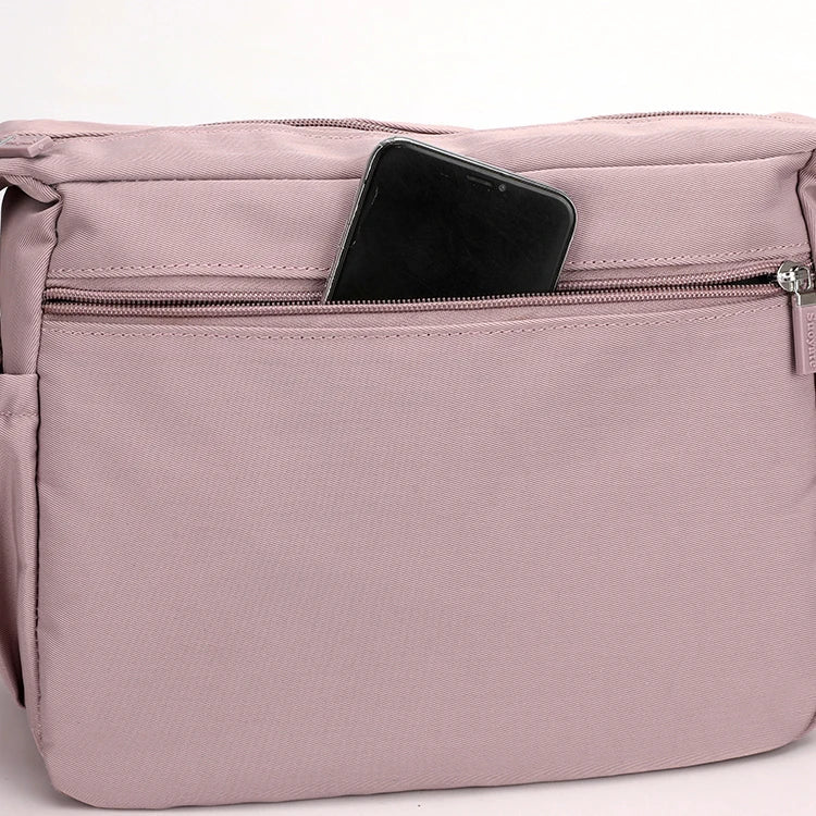 Robust Nylon Crossbody Bag with Zipper and