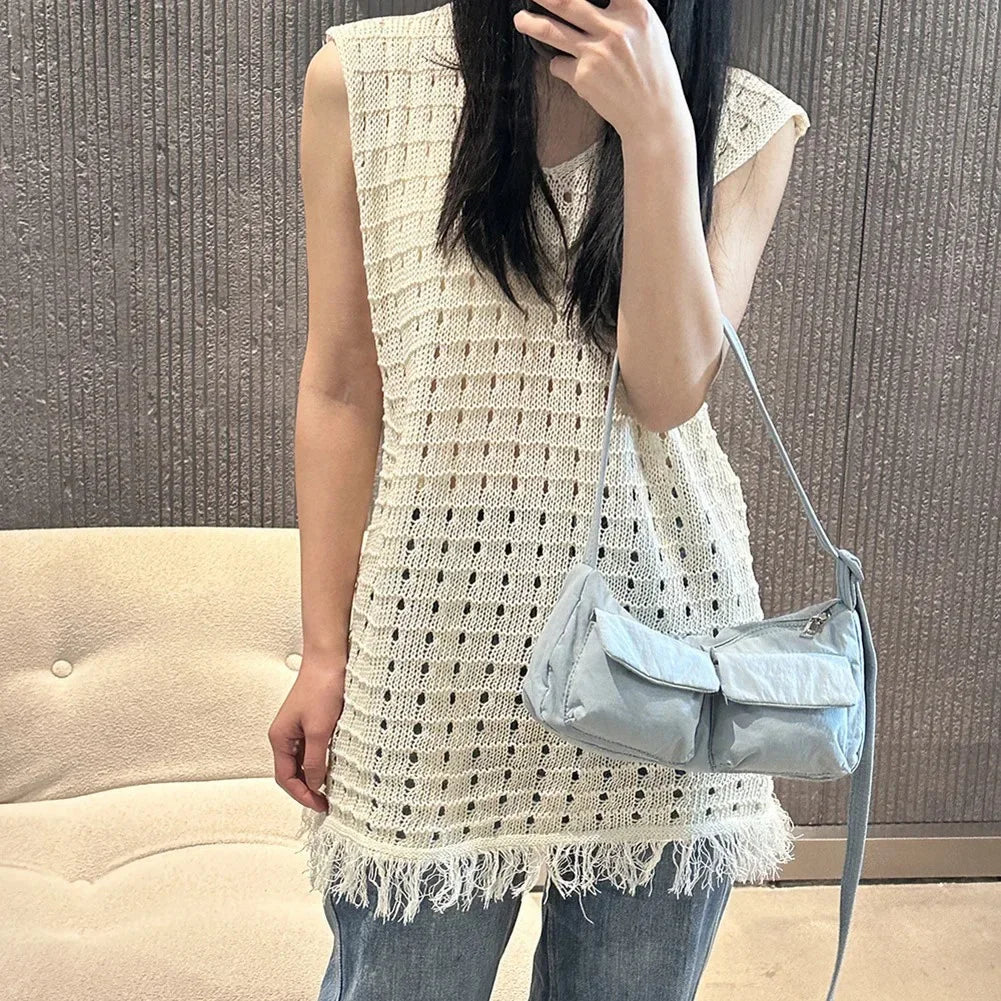 Modern Nylon Crossbody Bag with Zipper