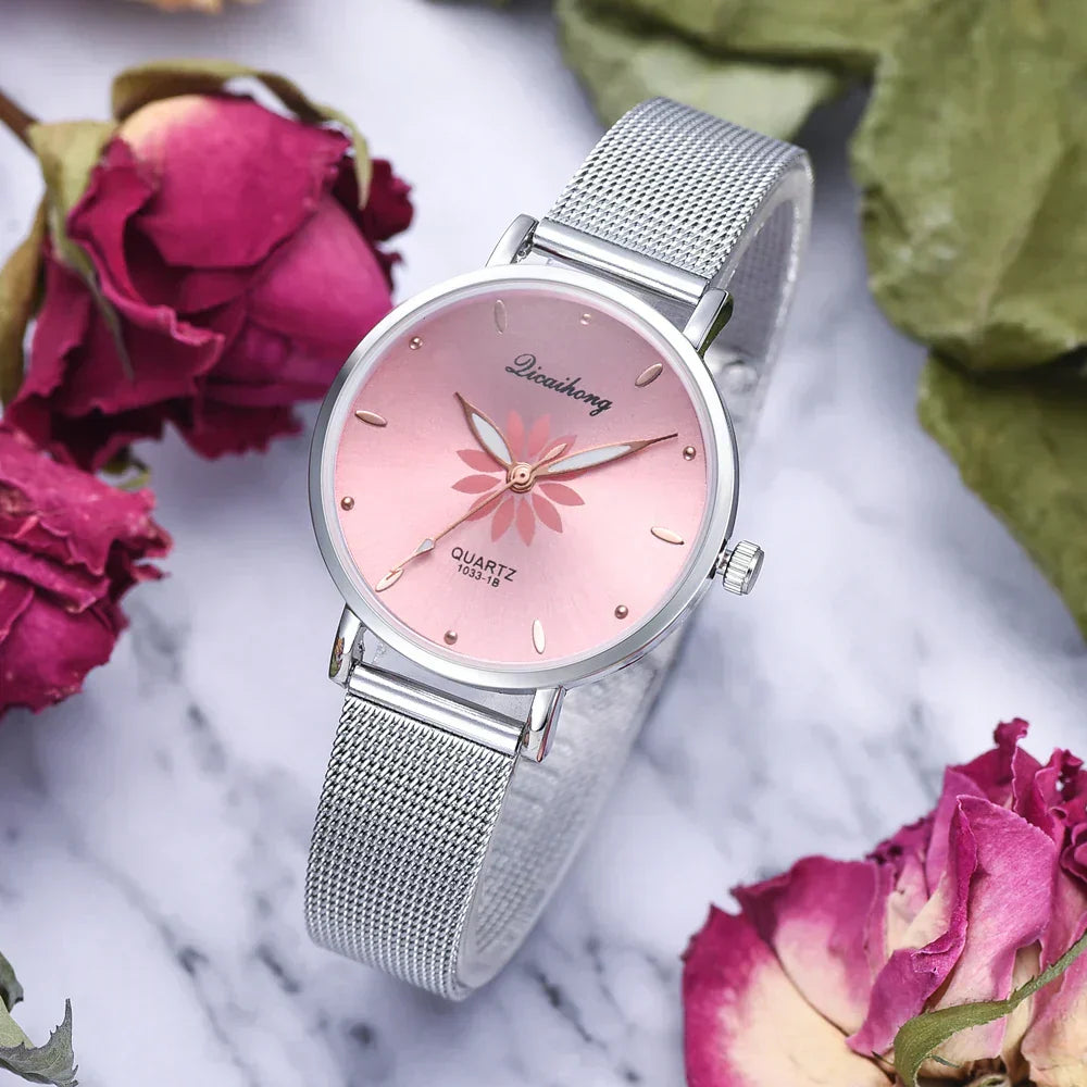 Damen Armbanduhr – Elegante Quarzuhr aus Edelstahl in Silber | Stilvoll & Alltagstauglich