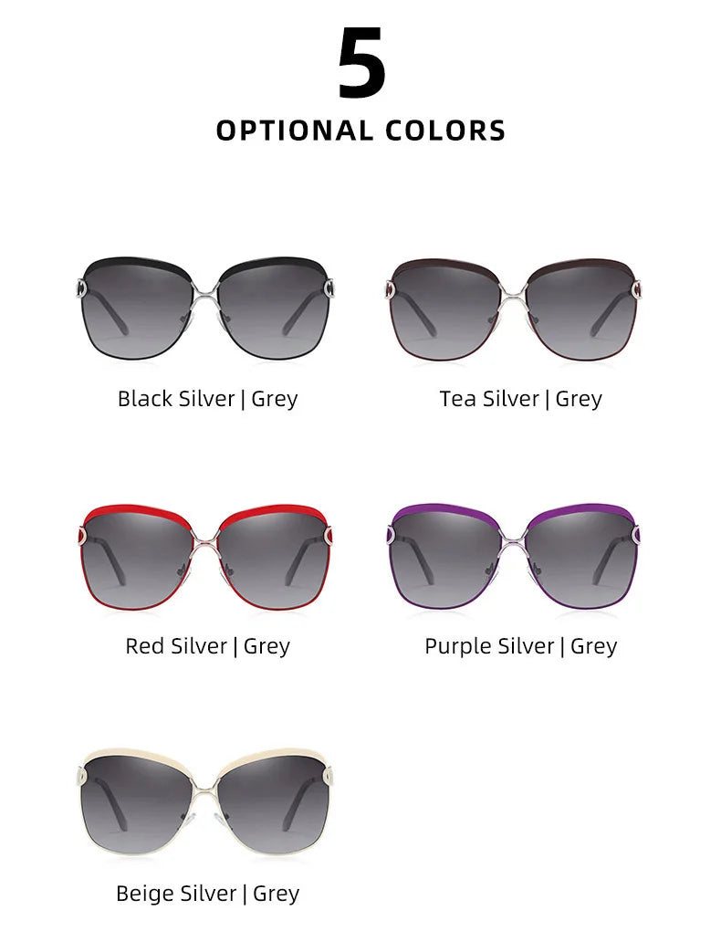Modern Round Polarized Sunglasses UV400 Mirrored Gradient Lenses