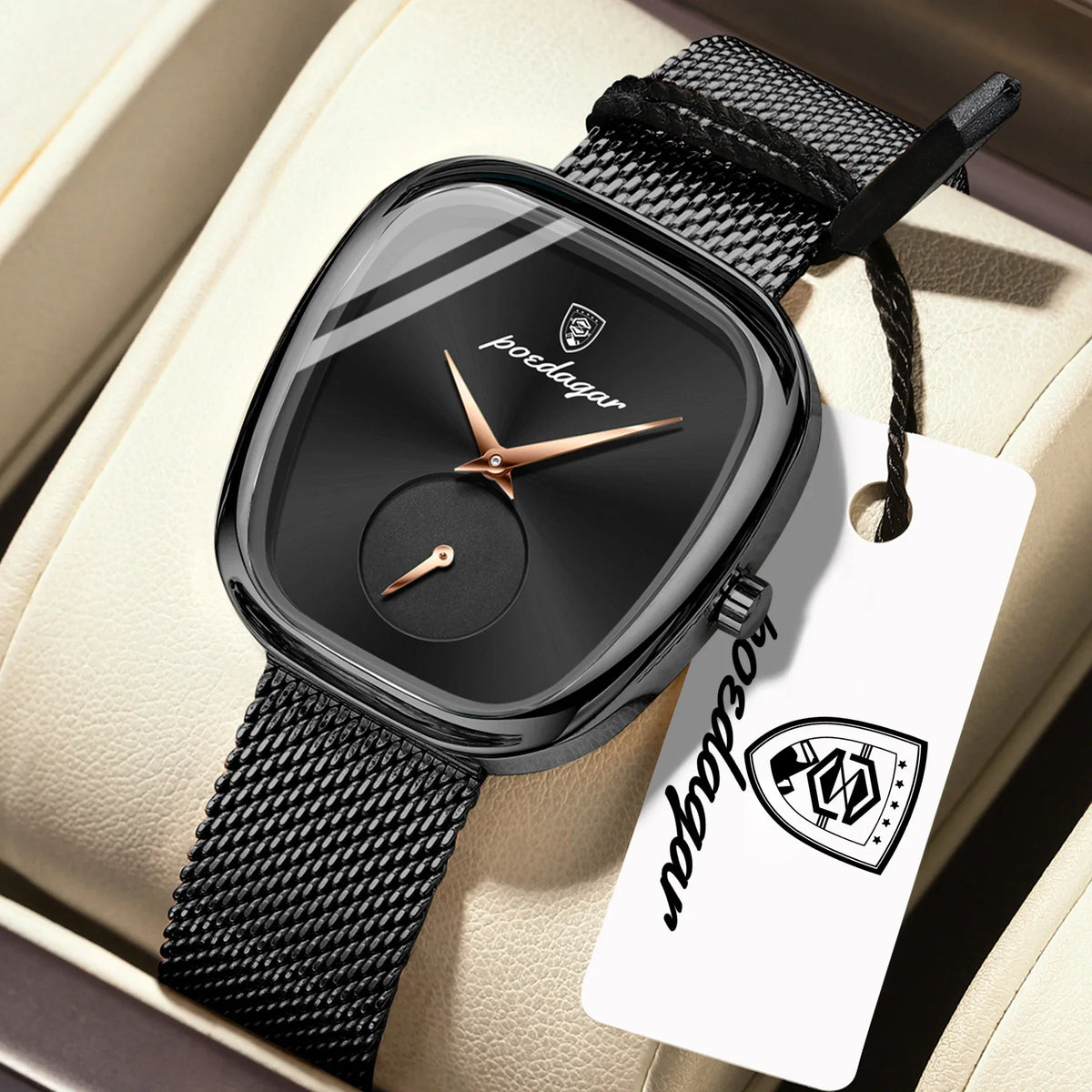 Moderne Damen Armbanduhr Edelstahl Analog Quarz wasserbeständig