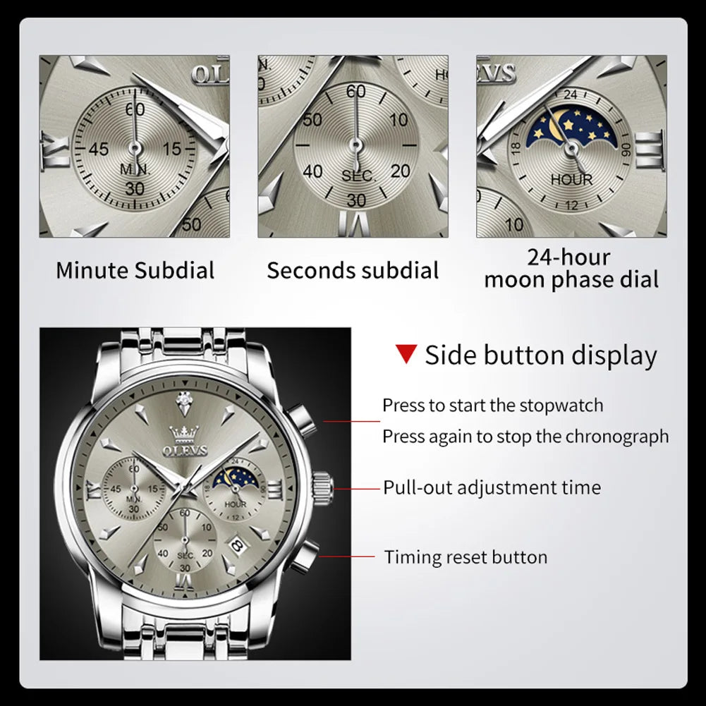 OLEVS 3639 Top Brand Original Quartz