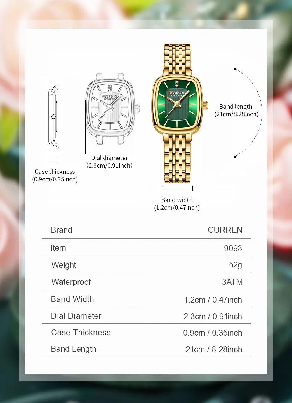 Edle Damen Armbanduhr Edelstahl Analog Quarz wasserbeständig