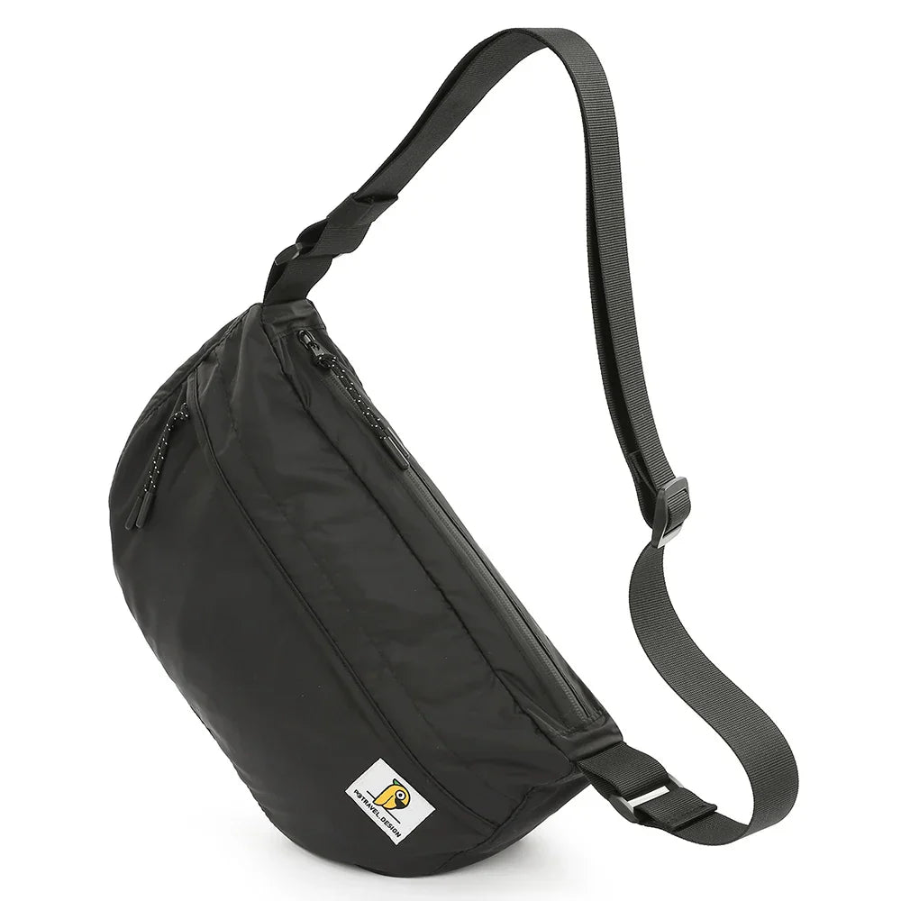 Trendy Nylon Crossbody Bag with Zipper with