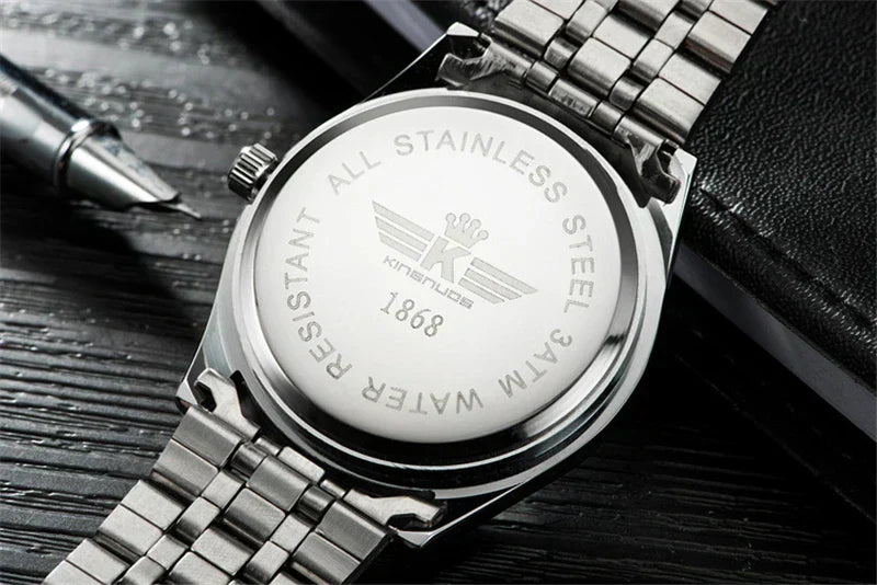 Luxus Herren-Armbanduhr 2022 – Edelstahlband, Wasserdicht, Business Uhren für Männer | Relogio Masculino