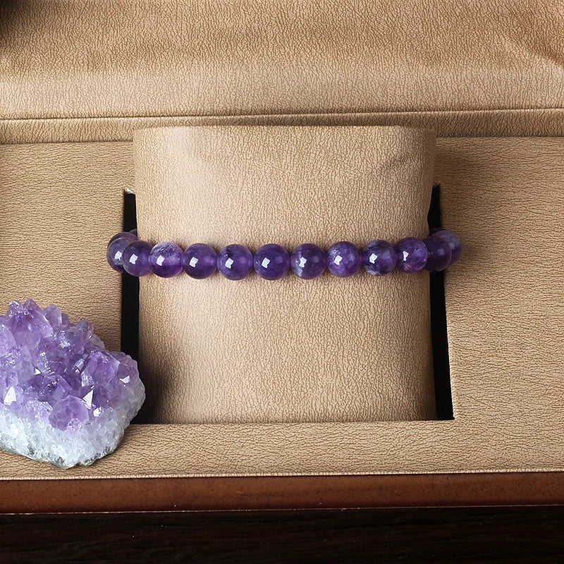 Amethyst Armband für Damen – Echtes Naturstein Kristall Armband